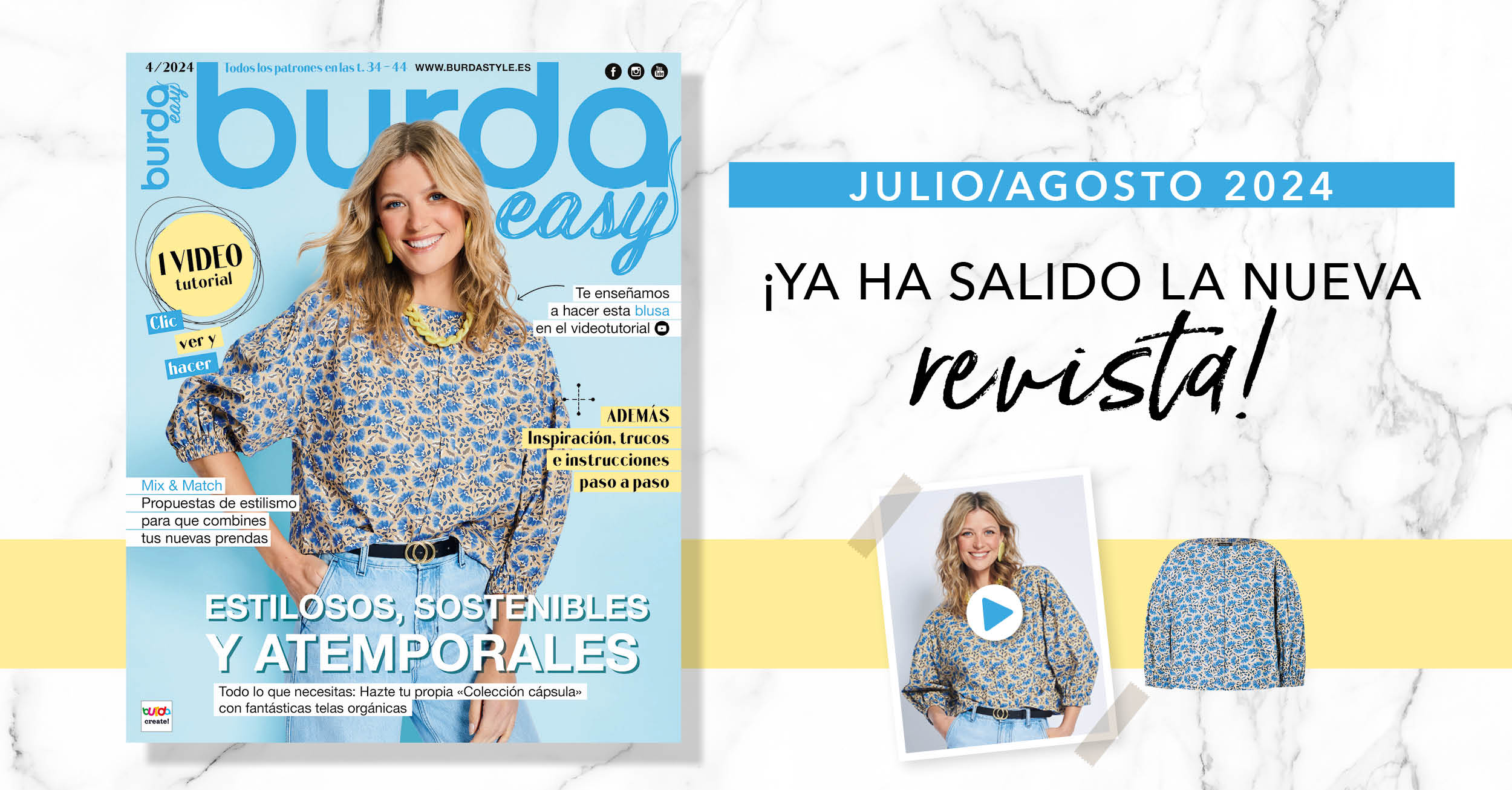 Julio/agosto 2024: ¡el nuevo número de burda easy!