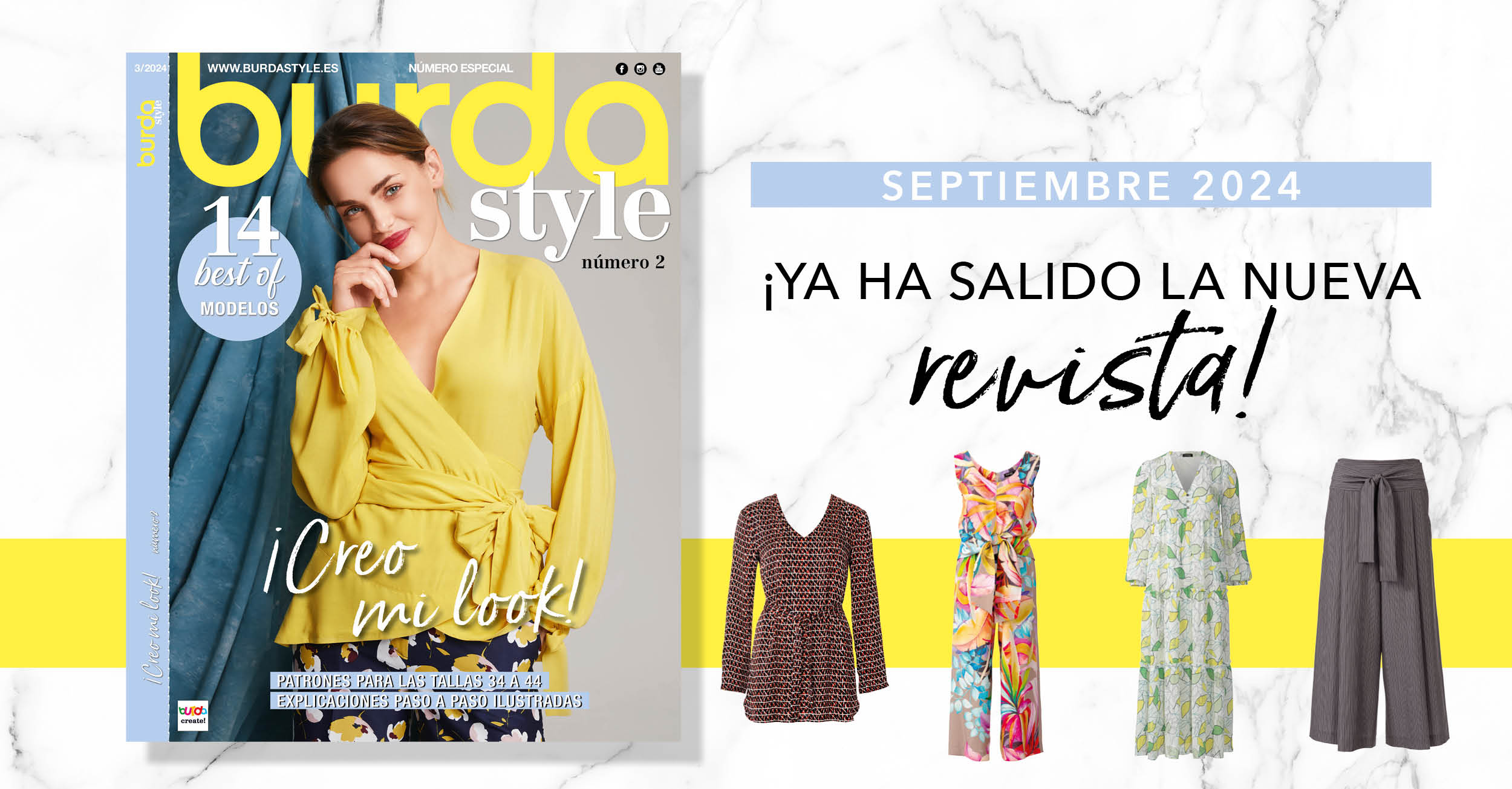 Septiembre de 2024: "¡Creo mi look!" volumen 2, ¡el nuevo número especial de burda style!